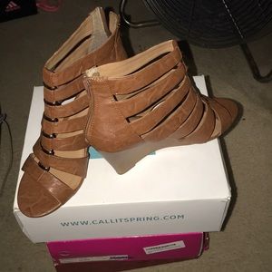 Wedge open toe sandals
